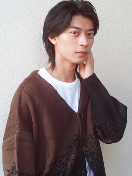 レジュアル(RESSUAL) 波巻きハイライトマッシュパーマウルフ