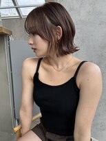 ロンドワン 三宮元町(Lond one) レイヤーボブ/外ハネボブ/ダークグレージュ/韓国風ボブ