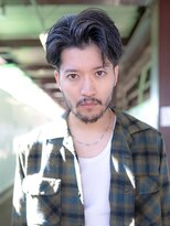 イオ 本厚木(io)&nbsp;アッシュブラックニュアンスパーマ刈り上げメンズカット