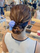 ★結婚式お呼ばれドレスヘア編み込みポニーテールアップスタイル