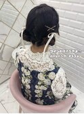 【ヘアメ】お呼ばれヘアにも♪ツインお団子ヘアメ＊新井