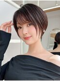 前下がりボブ丸みボブ内巻きボブ前髪なし小顔ワンレンミニボブ