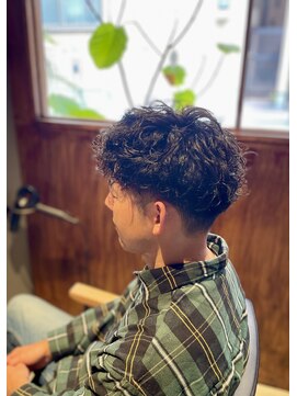 アンドワークス 2nd(&WORKS) スパイラルミックスパーマ×ツーブロック