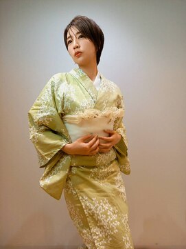 ハナノコ(HANANOKO) ショートヘアの浴衣スタイル