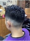 MEN’S HAIR/サーフカール/刈り上げセンターパート