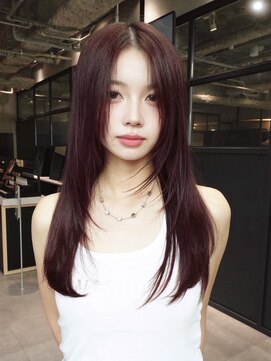 シオン(shion) 顔周りレイヤーロング韓国ヘアココアベージュ_F21256