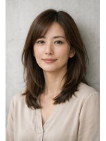 パラン 田無店(PaLaN)&nbsp;品をまとう、ナチュラルセミロング#田無#美容室#カラー