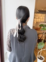 ルッツ(Lutz. hair design) 4/7 ヘアセット ヘアアレンジ ポニーテール【千代田彩夏】