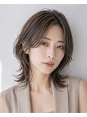 ミディアムレイヤー 白髪ぼかし ハイライト 40代50代60代