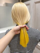 デコラ DECOR&nbsp;ブロンド×ビビッドイエロー裾カラーデザイ[デザインカラー]