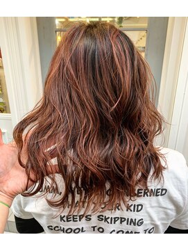 ヘアーシュシュカム(hair chouchou come) 【春ピンクハイライト】hair chouchou come 奥山