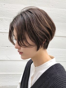 エリマ 調布(elima) ハンサムショート◎丸みショートボブアッシュブラウン20代30代