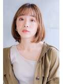 Aimee町田ニュアンスボブ×アプリコットベージュ
