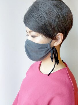 モリオフロムロンドン 原宿本店(morio from London) 【morio原宿】刈上げハンサムショート　暗髪