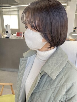 ヘアー アイス 御器所本店(HAIR ICI) 韓国風ボブ　サイドバング