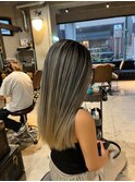 【ROJITHA原宿表参道】バレイヤージュ×パールベージュ