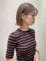 マイル 渋谷(mile)&nbsp;ラベンダーグレージュ×切りっぱなしボブ