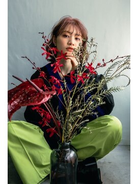 ルル(Lulu) ボブカットコーラルピンクカラー