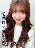 くびレイヤーエモージュフルバングイメチェン小顔似合わせカット