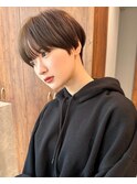 大人ショート ショートヘア グレージュカラー 表参道青山