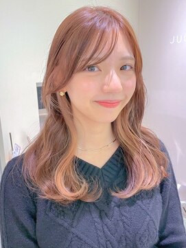 ユーリ(JUURI) ピンクベージュ/インナーカラー/福岡美容室/天神美容室