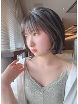 ロンドローズ 名古屋(Lond damaskRose)&nbsp;学割 ブリーチなしダブルカラー ブリーチ 髪質改善 ボブ 864