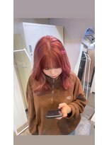 リラス 博多(rilas)&nbsp;ピンクカラー　ハイトーン　イメチェン　切りっぱなし