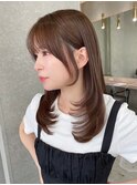 ロングヘア/レイヤーカット/顔周りカット/フェイスレイヤー/前髪