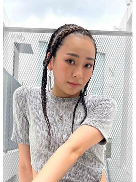 ラブ ロック Love' Lock コーンロウ・ブレイズ・成人式、成人式ヘア、dleague・chiharu