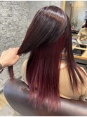インナーカラー　ピンクラベンダー