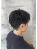 夕方割【MEN'S限定】 カット+フェザーパーマ　￥ 12,000