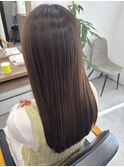 ブラウンベース、ウル艶ロングヘアー