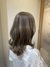 【白髪染(明るめもok)】カット+白髪ぼかしカラー+マイクロバブル　￥11440～