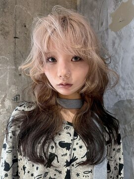 シオン(shion) ロング小顔顔周りレイヤー前髪カットブリーチ_F1166