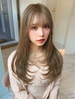 モナ 髪質改善(MONA)&nbsp;【MONA】レイヤーカット/ハイトーンロング/ミルクティー