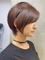 エリマバイフィフス 調布(elima by fifth) 調布白髪染めレイヤーボブショートヘアベージュアッシュブラウン