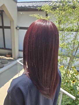 バランス Balance ブリーチなしダブルカラーでワインレッド★