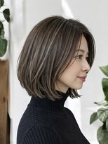 ビーワールド(B WORLD)&nbsp;白髪ぼかしハイライト大人ボブ30代40代50代藤枝静岡髪質改善