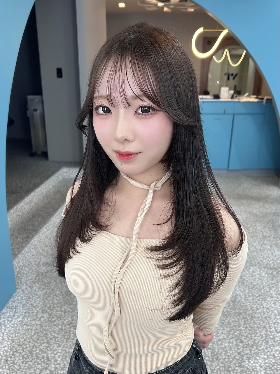 ボタン 熊本(VOTAN) 透ける暗髪/レイヤーカット/顔まわり/韓国ヘア/熊本美容室