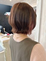 キャアリー(Caary) 福山人気20代30代切りっぱなし艶髪ケアブリーチピンクベージュ