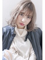 【Mariabyafloat】グレージュダブルカラーカジュアルな大人ボブ