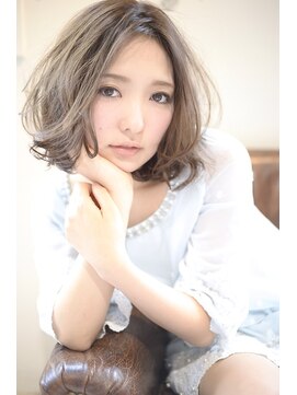 ルーク 立川(LUK) Lien☆小顔ひしがたボブ×ハイライトカラー×オリーブカラー立川