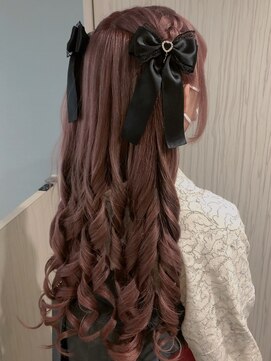 ヘアセットアリエス(aries) 編み込みハーフツイン