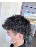 波巻きパーマ