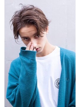 オースティン 登戸向ケ丘遊園(AUSTIN) ツイストパーマ七三オールバックマッシュウルフスリークショート