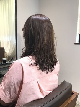 ワ ヘアー(wa-hair) 髪質改善小顔ウェーブパーマ　グレージュカラ－　ボブパーマ