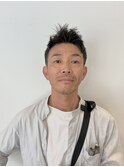 ワイルドなアップバングカット