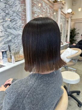 エル バイ ロンド 関(elle by Lond) [elle by lond]栗原　瑠世　艶感縮毛矯正×ボブ U