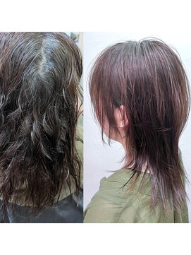 ヘアカフェ コトノハ(hair cafe Kotonoha) 【コトノハ】艶感ストレート　酸性縮毛矯正長崎髪質改善うるツヤ