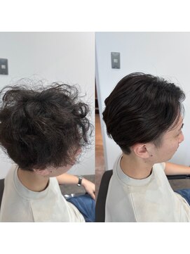 ラムロン(LAMRON) 髪質改善/縮毛矯正/ストレート/メンズ/センターパート/韓国